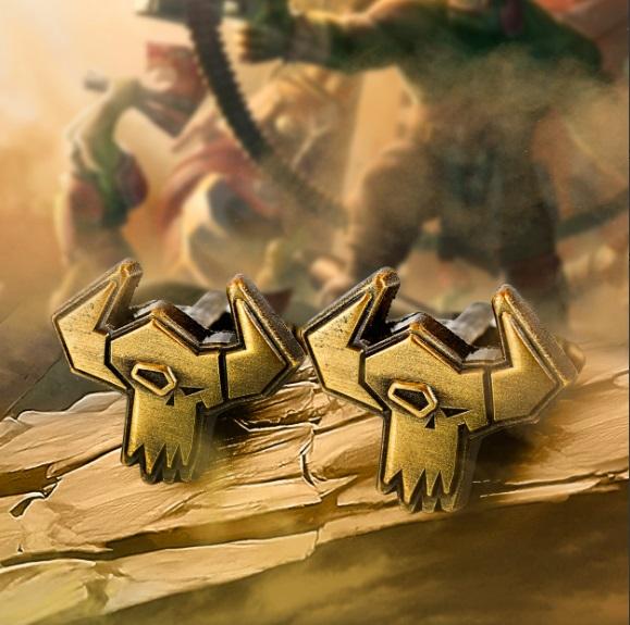 Warhammer 40,000: Orks Cufflinks / Warhammer 40000 spinki do mankietów Orks