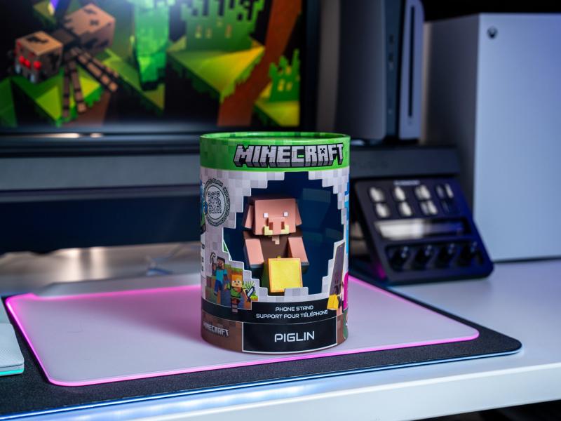 Minecraft Piglin Holdem, Earbud Holder (11 cm) / stojak na słuchawki Minecraft Piglin (11 cm)