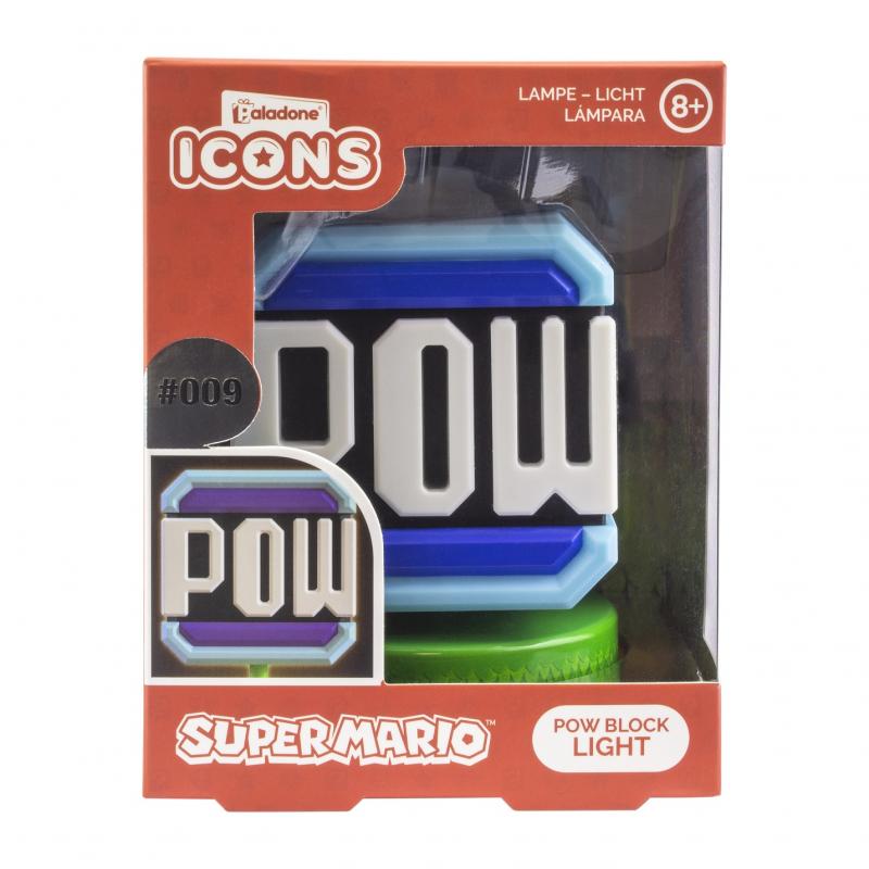 Super Mario Pow Block Icon Light / lampka Super Mario Pow block