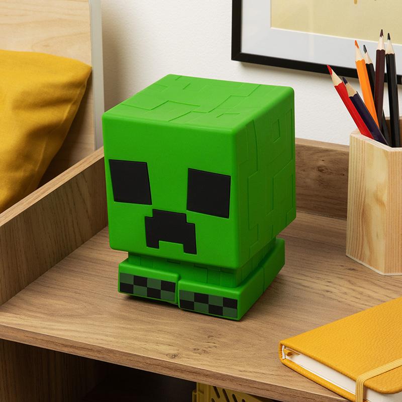 Minecraft Creeper SquishyGlo Silicone Light Rechargeable (high: 15 cm) / Minecraft silikonowa lampka z akumulatorem Creeper (wysokość: 15 cm)