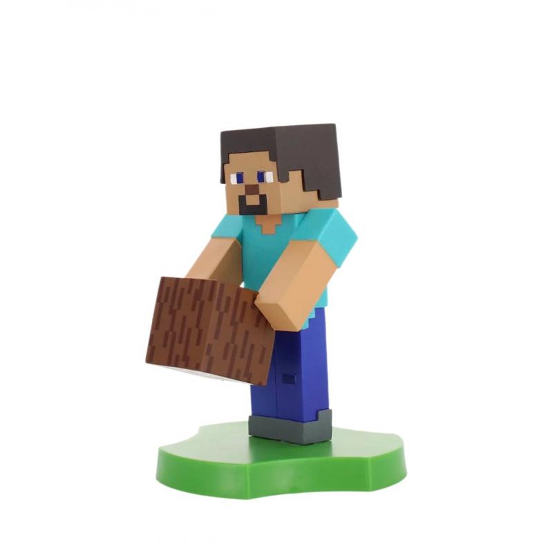 Minecraft Steve Holdem, Earbud Holder (11 cm) / stojak na słuchawki Minecraft Steve (11 cm)