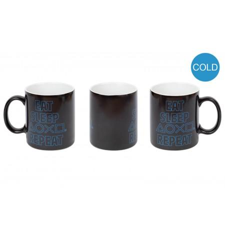 Playstation heat change mug EAT SLEEP PLAY REPEAT / Playstation kubek termoaktywny EAT SLEEP PLAY REPEAT - ABS