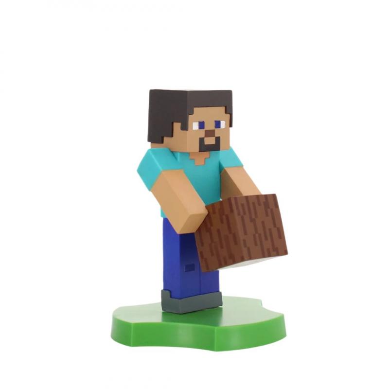 Minecraft Steve Holdem, Earbud Holder (11 cm) / stojak na słuchawki Minecraft Steve (11 cm)