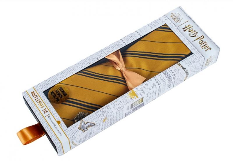 Harry Potter: Hufflepuff Tie in Gift Box / Harry Potter krawat Hufflepuff w ozdobnym pudełku