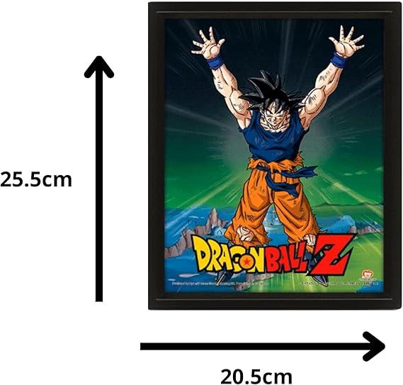 DRAGON BALL Z - Power Level Increased - 3D Lenticular Poster in frame (29 x 24 x 4 cm) / Dragon Ball plakat 3D w ramce - Zwiększenie poziomu mocy (29 x 24 x 4 cm)