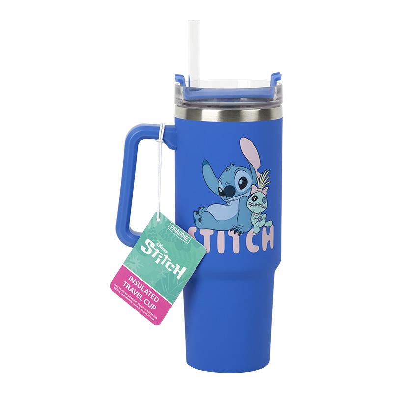 Disney Blue Insulated Cup and Straw (900 ml) Stitch / Disney kubek podróżny ze słomką (900 ml) - Stitch