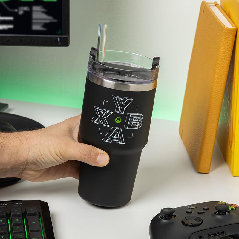 Xbox Gamer insulated cup and straw (600 ml) / Xbox kubek podróżny gracza ze słomką (600 ml)