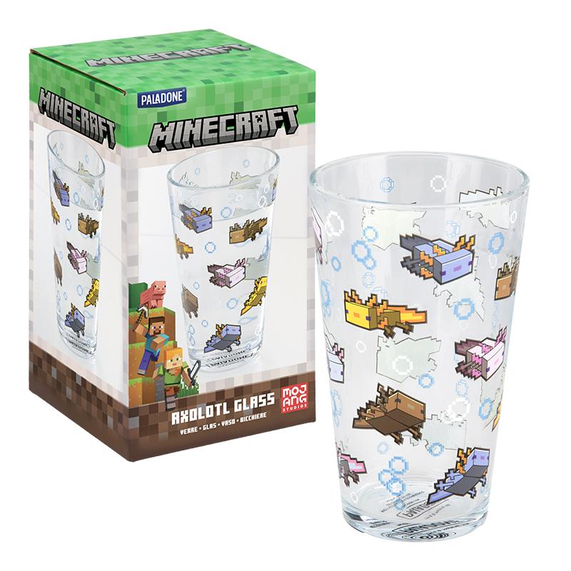 Minecraft Axolotl Glass / Minecraft szklanka Axolotl