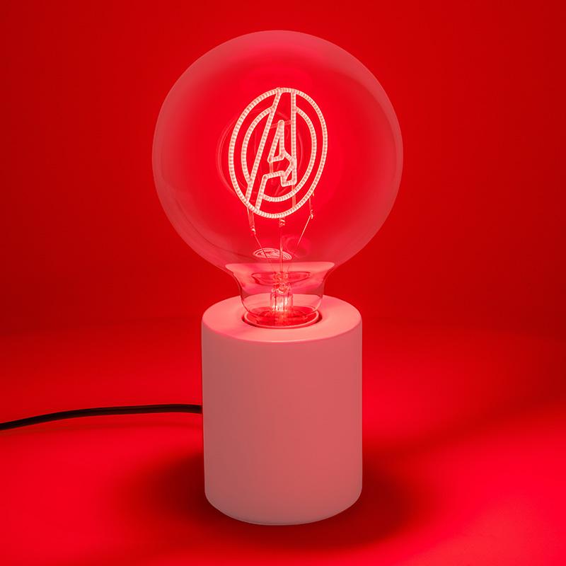 Marvel Avengers LED Neon Bulb Lamp (high: 24,3 cm) / Marvel Avengers lampka - żarówka neonowa (wysokość: 24,3 cm)