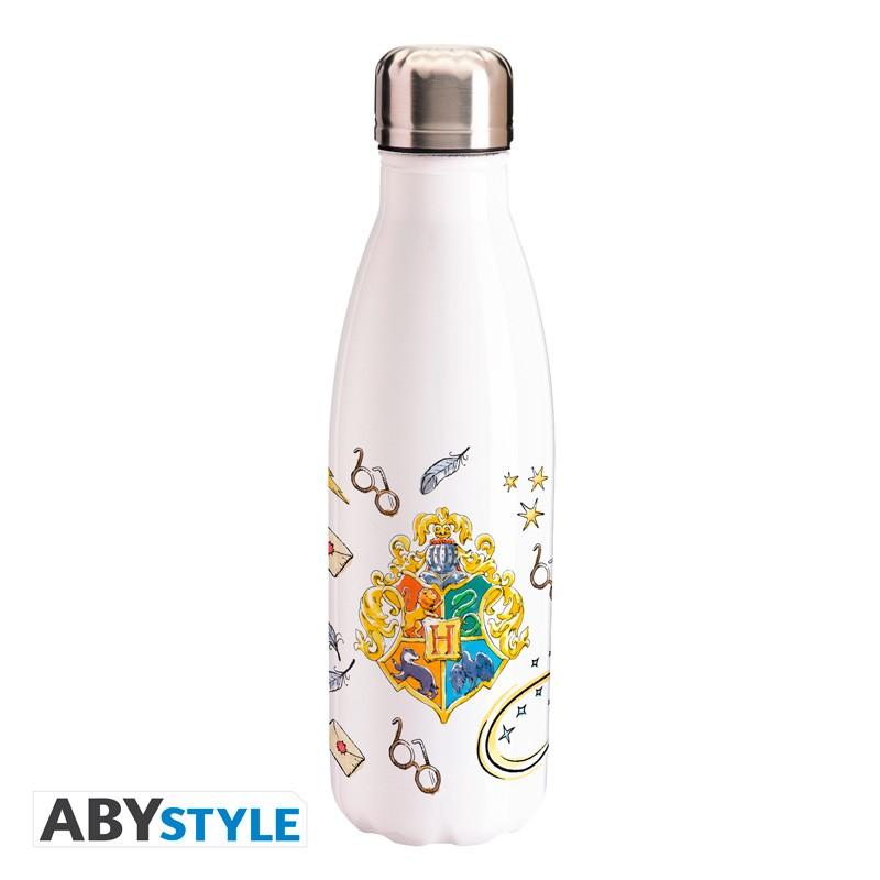 Harry Potter water bottle - Hogwarts Symbols / butelka metalowa Harry Potter - symbole Hogwartu - ABS