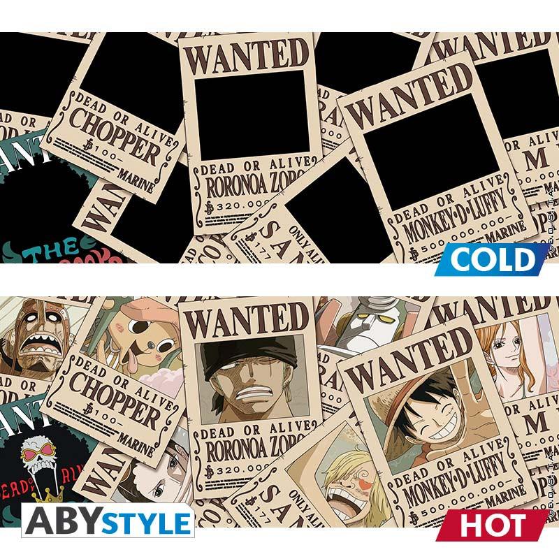 ONE PIECE mug heat change (460 ml) - Wanted / One Piece kubek termoaktywny (460 ml) Poszukiwany - ABS