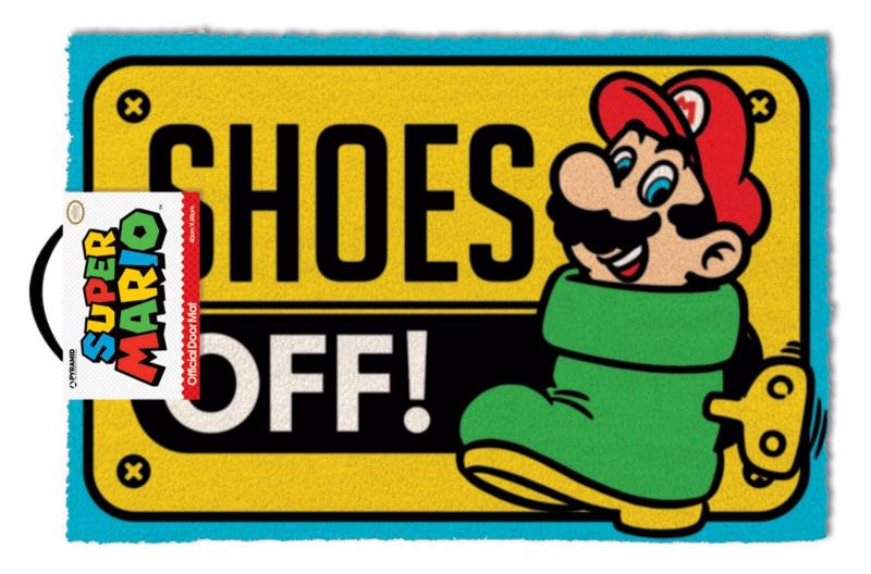 SUPER MARIO (SHOES OFF COLOUR) DOOR MAT / wycieraczka pod drzwi SUPER MARIO (SHOES OFF COLOUR) (60x40 cm)