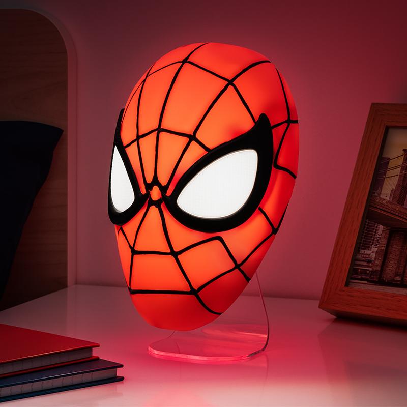 Marvel Spiderman Mask desktop / wall light (high: 22 cm) / lampka ścienno-biurkowa Marvel Spiderman maska (wysokość: 22 cm)