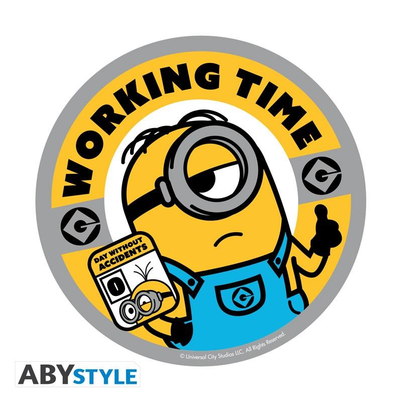 MINIONS flexible mousepad Working Time (diameter: 21,5 cm) / Minionki podkładka pod myszkę Working Time (średnica: 21,5 cm) - ABS