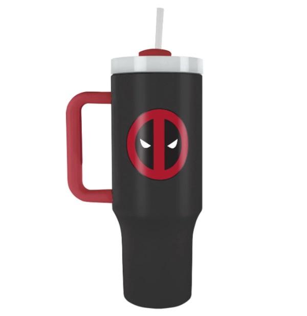 Marvel Deadpool (symbol) travel cup with straw (1180 ml) / Marvel Deadpool (symbol) kubek podróżny ze słomką (1180 ml)