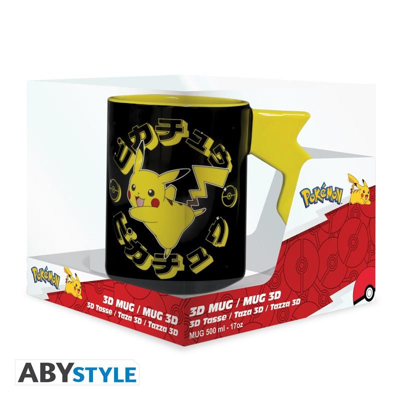 POKEMON Mug 3D handle Pikachu lightening bolt / kubek 3D Pokemon Pikachu - błyskawica - ABS