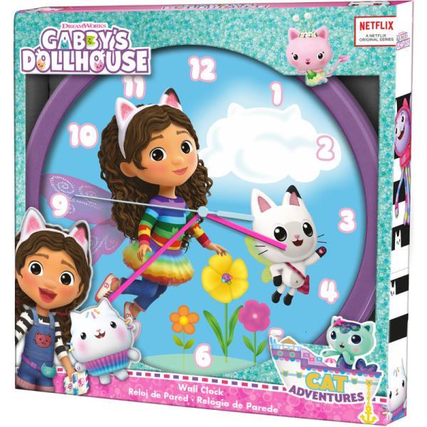 Gabby's Dollhouse wall clock / zegar ścienny Koci domek Gabi