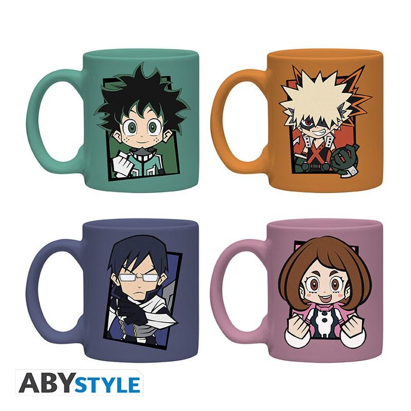 MY HERO ACADEMIA set 4 espresso mugs - Chibi / My Hero Academia zestaw do espresso Chibi (4 kubeczki) - ABS