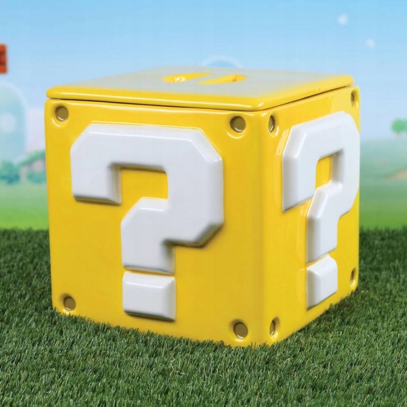 SUPER MARIO (QUESTION MARK BLOCK) COOKIE JAR / pojemnik na ciastka Super Mario (ZNAK ZAPYTANIA)