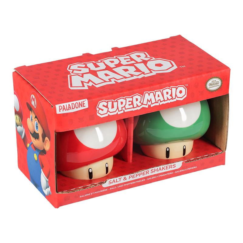 Super Mario Mushroom Salt and Pepper Shakers / zestaw Super Mario Grzybki solniczka i pieprzniczka