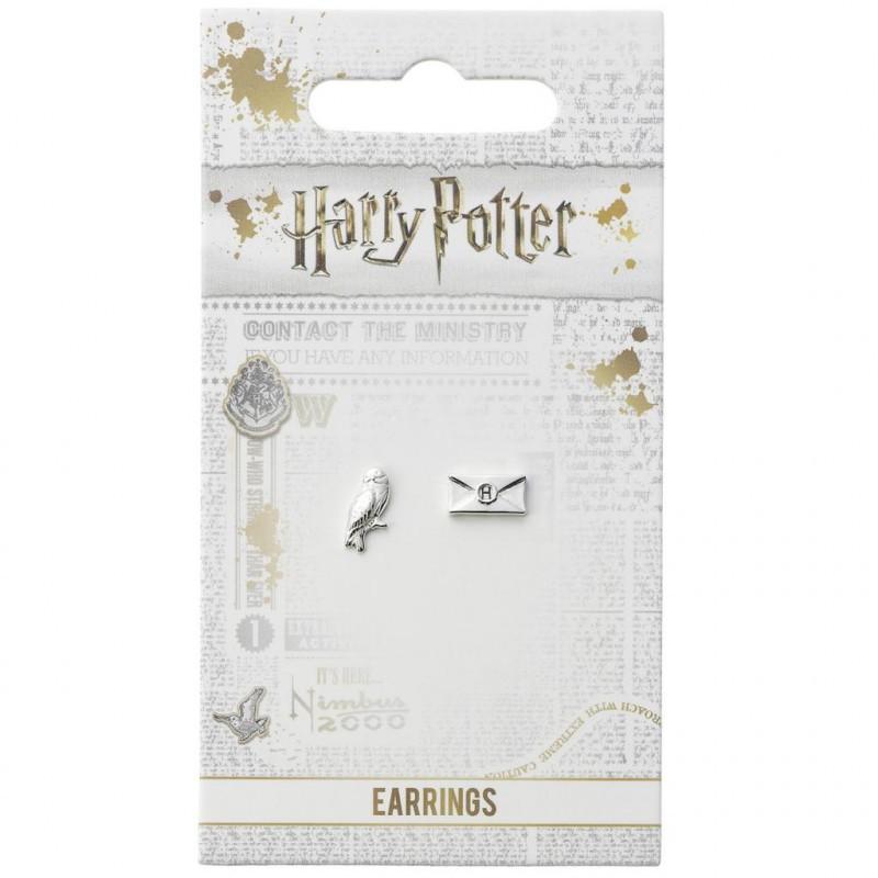 Harry Potter Hedwig & Letter Stud Earrings / Kolczyki Harry Potter - Hedwiga i list (posrebrzane)