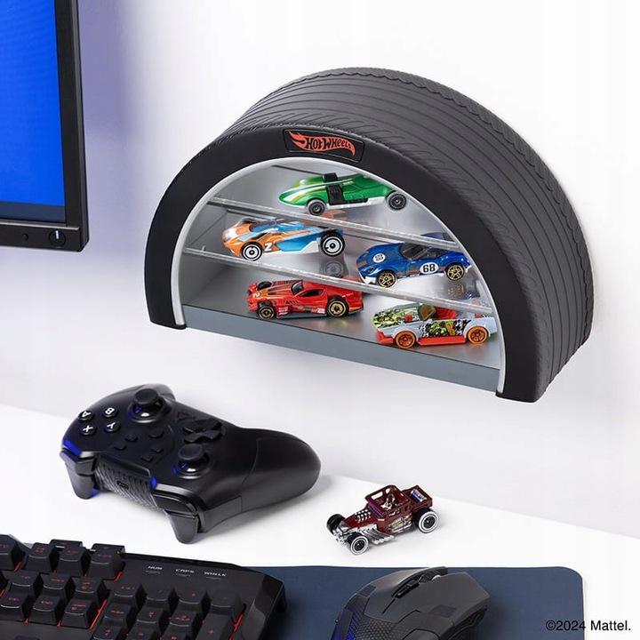 Hot Wheels desktop / wall tyre display case / Hot Wheels lampka ekspozycyjna ścienno-biurkowa - opona