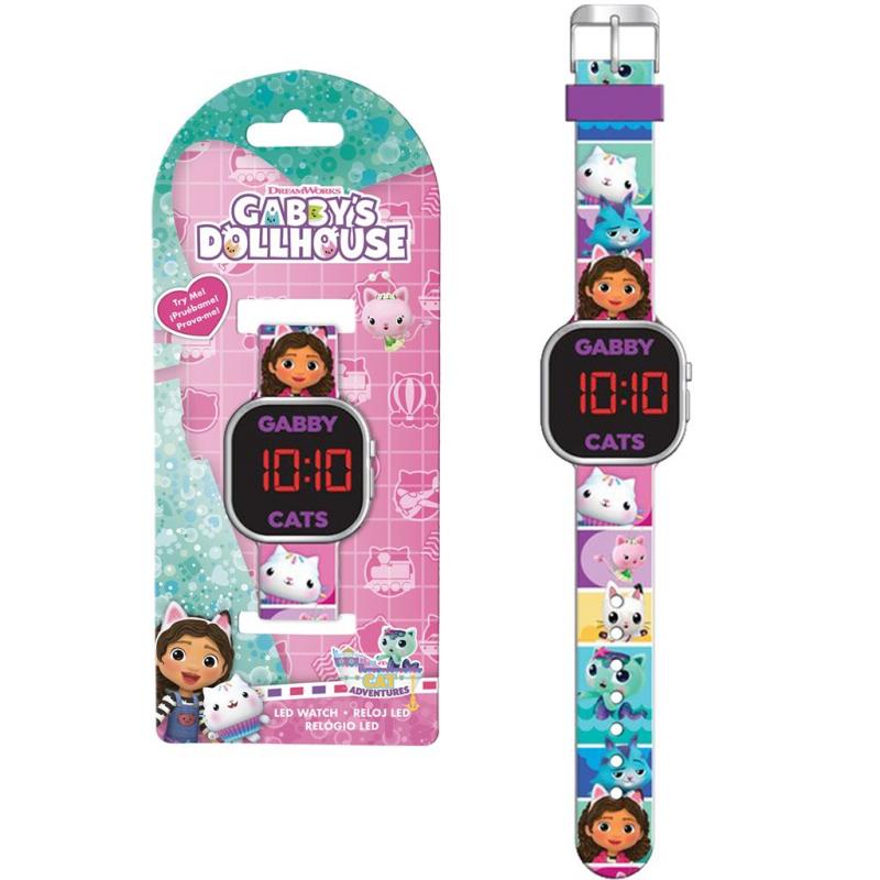 Gabby's Dollhouse led watch / Zegarek cyfrowy Koci Domek Gabi