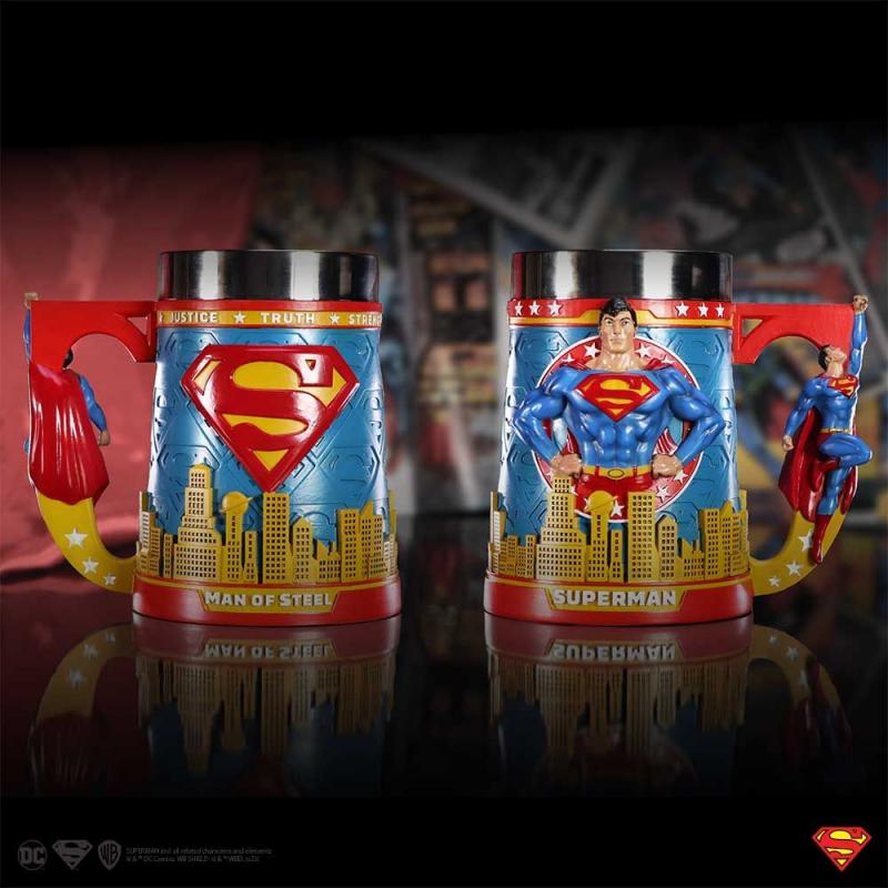 Superman Man of Steel Tankard (high: 15,5cm) / kufel kolekcjonerski DC Superman - Człowiek z żelaza