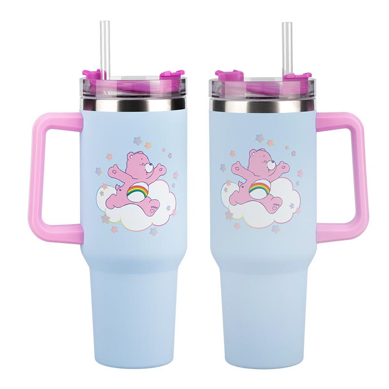 Care Bears (1200 ml) Insulated Cup and Straw / Troskliwe Misie kubek podróżny ze słomką (1200 ml)