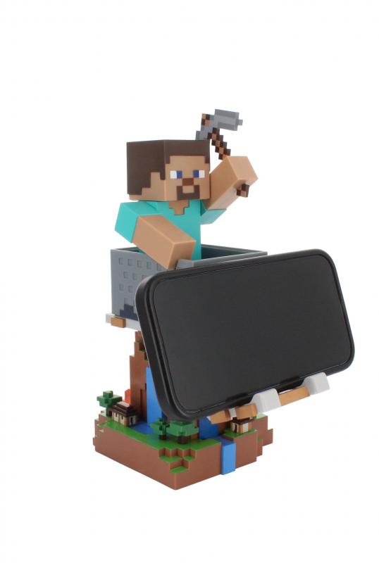 Minecraft - Steve phone & controller holder (high: 20 cm) / Minecraft stojak na telefon - kontroler (wysokość: 20 cm) - Steve