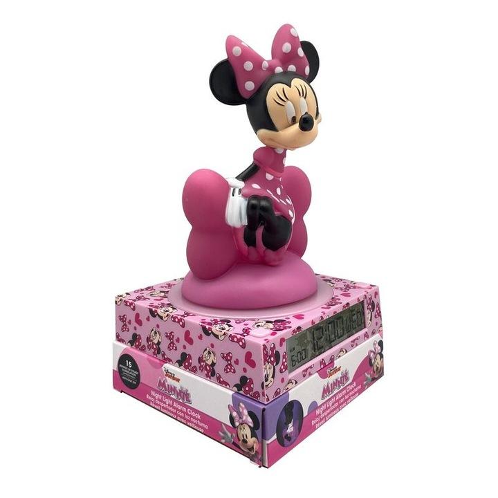 Disney Minnie Mouse 3D lamp with alarm / Disney Myszka Minnie lampka 3D z budzikiem