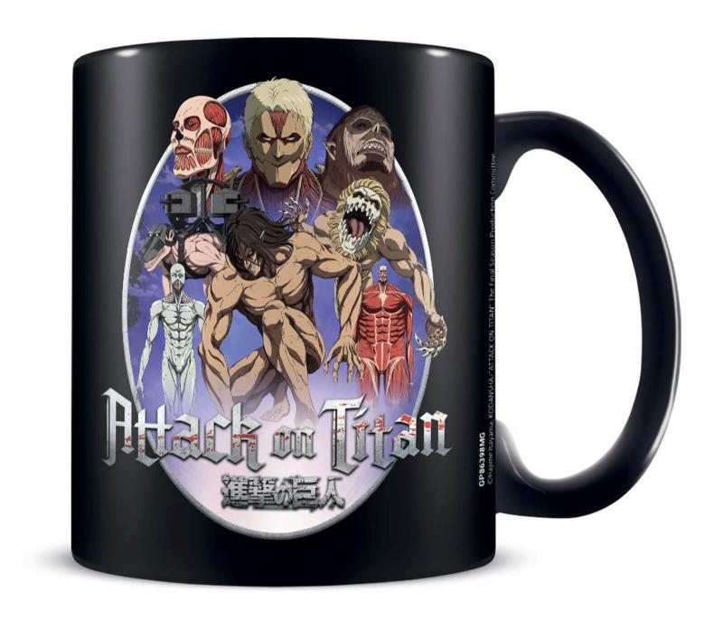 ATTACK ON TITAN GIFT SET: MUG, COASTER, KEYCHAIN / Zestaw prezentowy Attack on Titan: kubek, podkładka, brelok