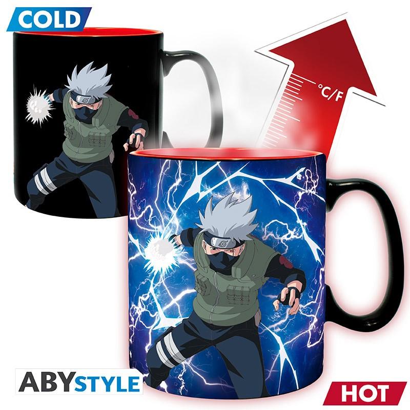 NARUTO SHIPPUDEN gift set: heat change mug (460 ml) + coaster - Akatsuki / zestaw prezentowy Naruto Shippuden: kubek termoaktywny plus podkładka - Akatsuki - ABS