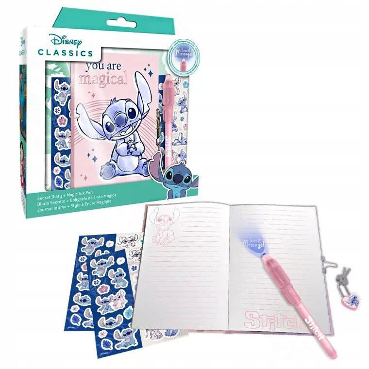Disney Stitch secret diary with magic pen / Disney Stitch zestaw pamiętnik z magicznym długopisem