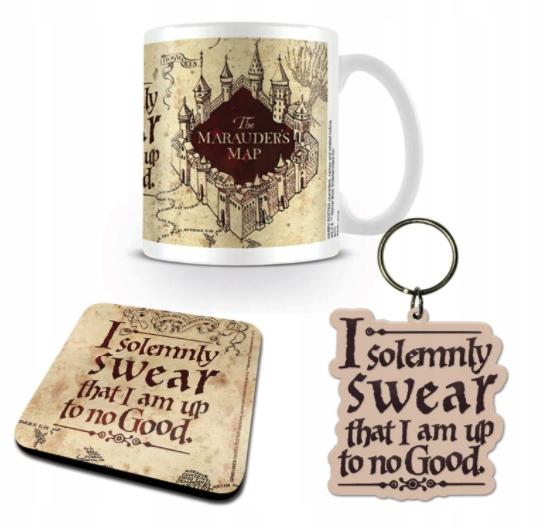 Harry Potter (Marauders Map) gift set incl: mug, coaster and keychain / zestaw prezentowy Harry Potter: kubek, podkładka, brelok