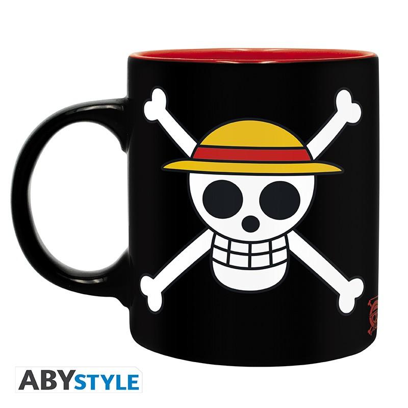 ONE PIECE gift set: mug, keyring, notebook - Wanted Luffy / zestaw prezentowy One Piece: kubek, brelok, notatnik - ABS