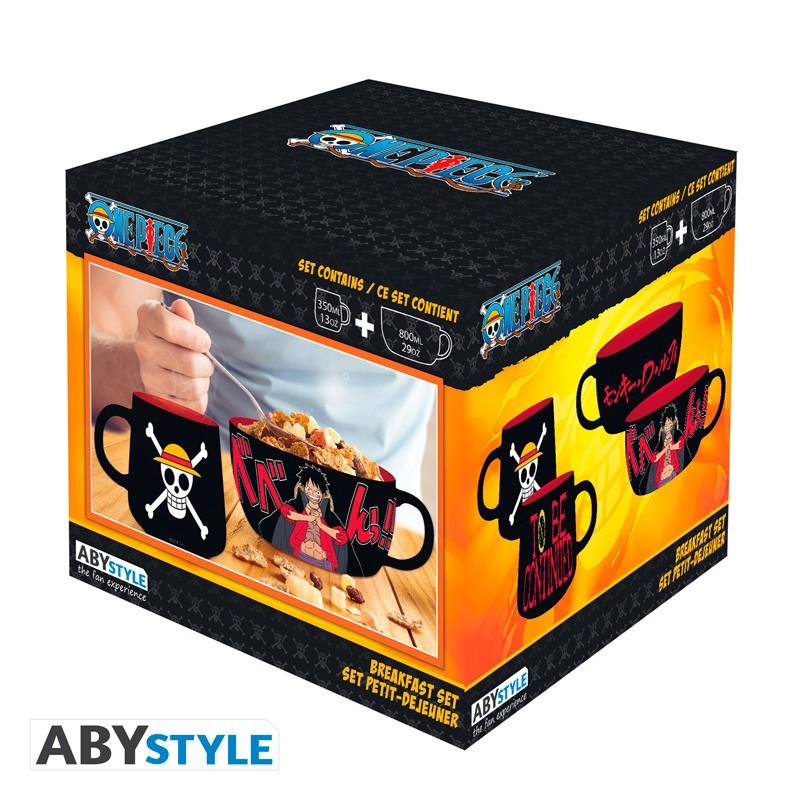 ONE PIECE breakfast set: mug + bowl - Luffy / zestaw śniadaniowy One Piece: miska + kubek - Luffy - ABS