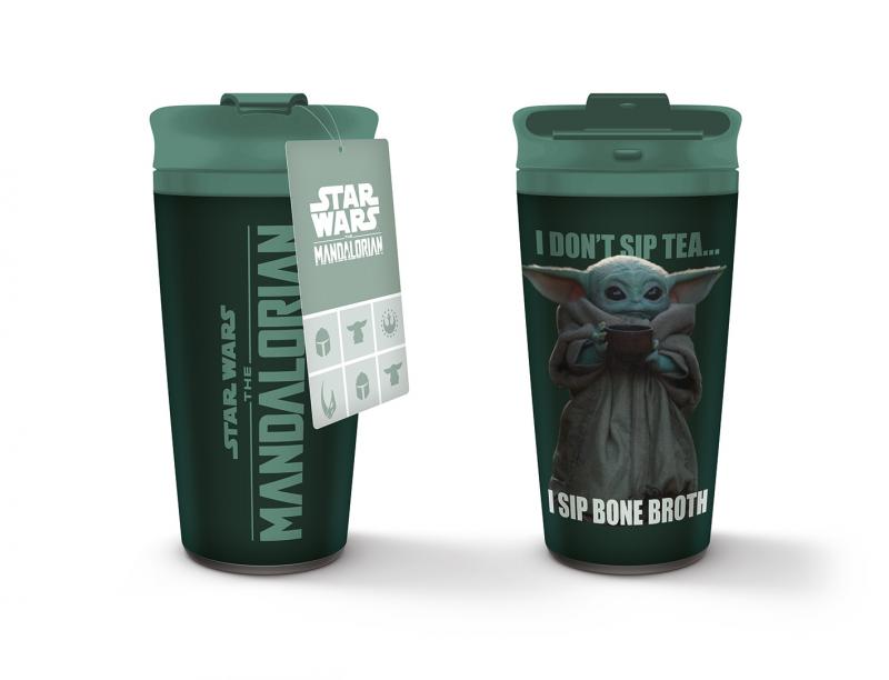 STAR WARS: THE MANDALORIAN (GROGU BONE BROTH) METAL TRAVEL MUG / kubek termiczny (metalowy) Gwiezdne Wojny: Mandalorian - Grogu