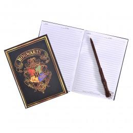 Harry Potter Notebook & Pen Set - Colourful Crest / zestaw Harry Potter: notatnik i długopis - kolorowy herb