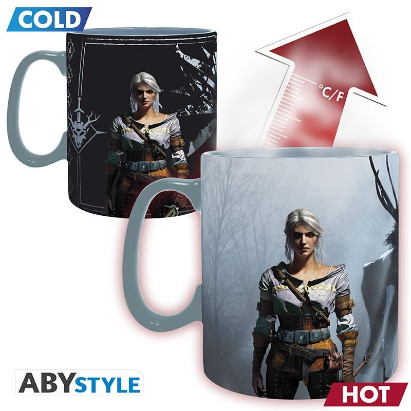 THE WITCHER Mug Heat Change - Geralt & Ciri / kubek termoaktywny Wiedźmin Geralt i Ciri - ABS