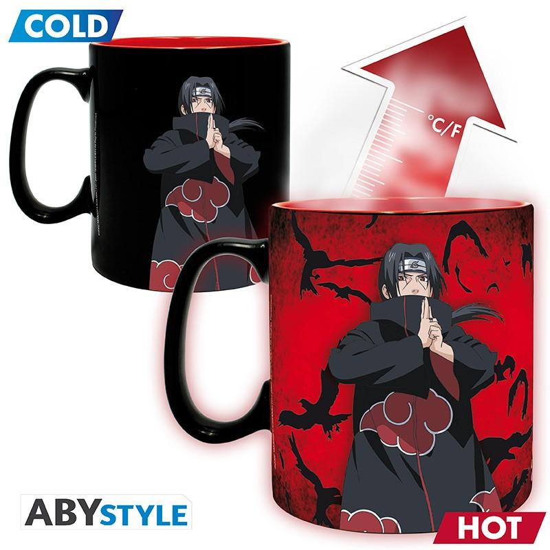 NARUTO SHIPPUDEN gift set: heat change mug (460 ml) + coaster - Akatsuki / zestaw prezentowy Naruto Shippuden: kubek termoaktywny plus podkładka - Akatsuki - ABS