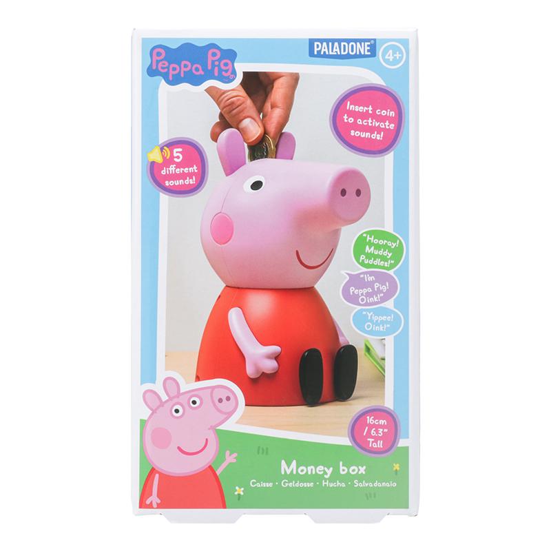 Peppa Pig Shaped Money Box with sound (high: 16 cm) / Świnka Peppa skarbonka z dźwiękiem (wysokość: 16 cm)