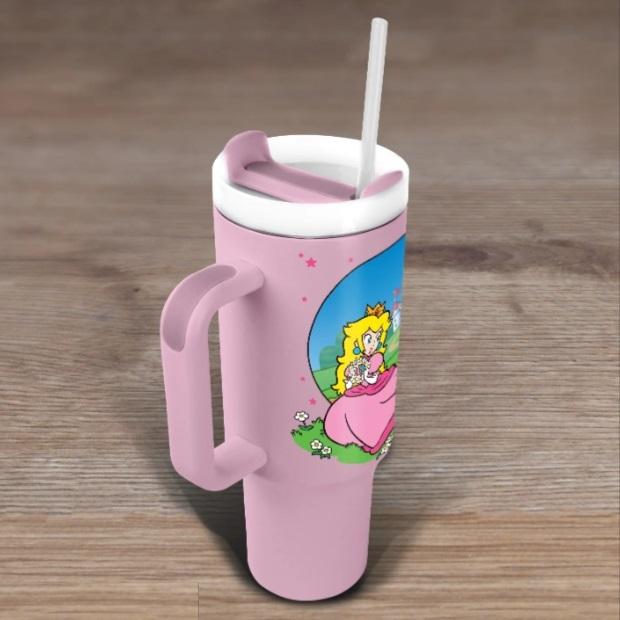 Super Mario (Peach) travel cup with straw (1180 ml) / Super Mario (Peach) kubek podróżny ze słomką (1180 ml)