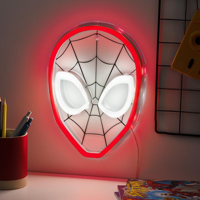 Marvel Spider-man Wall Mountable LED Neon Light (high: 26 cm) / Marvel Spier-man neonowa lampka ścienna (wysokość: 26 cm)