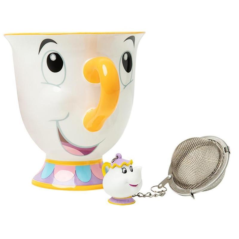 Disney The Beauty and the Beast Chip mug and Mrs Potts tea infuser set / zestaw do parzenia herbaty Disney Piękna i Bestia - filiżanka Bryczek plus Pani Bryczek