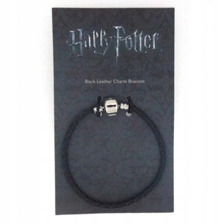 HARRY POTTER - Black Leather Charm Bracelet - 21cm / Harry Potter - czarna skórzana bransoletka - 21 cm