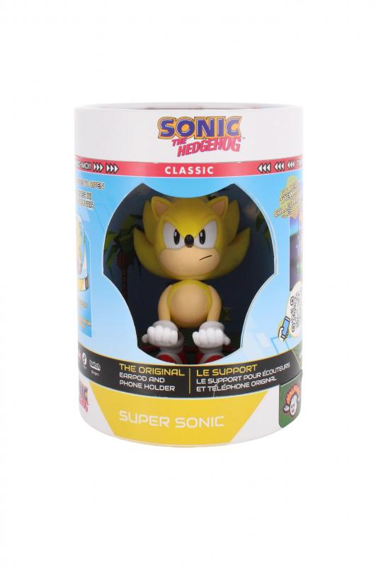 Sonic the hedgehog Super Sonic Cable Guys Holdem - Earbud Holder (11 cm) / stojak na słuchawki Sonic the hedgehog - Super Sonic (11 cm)