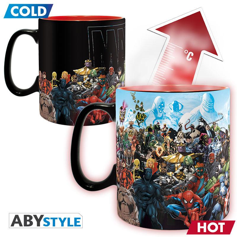 Marvel mug heat change (460 ml) - Marvel Heroes / Marvel kubek termoaktywny (460 ml) Bohaterowie Marvela - ABS