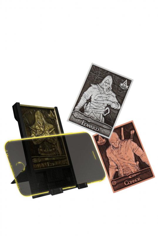 Assassins Creed Digiplate Starter Pack: phone stand and metal plates set (3 pcs) / Assassins Creed zestaw: stojak na telefon plus 3 x płytki Digiplates