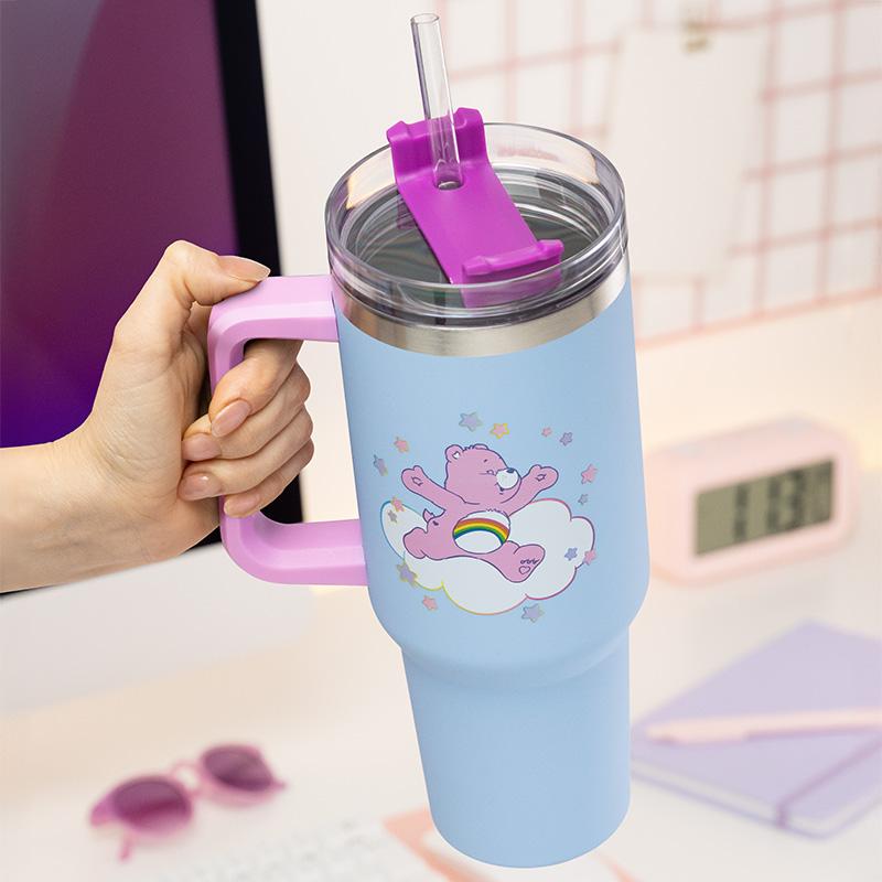 Care Bears (1200 ml) Insulated Cup and Straw / Troskliwe Misie kubek podróżny ze słomką (1200 ml)